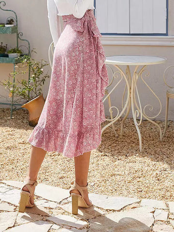 Airchics Jupe Florale Fendue En Mousseline À Bretelles